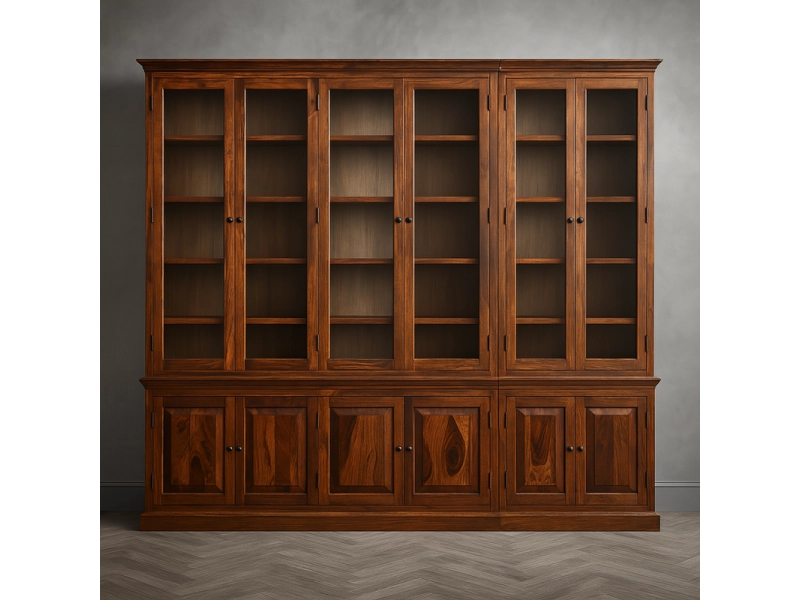 Klasyczna biblioteka drewniana na wymiar