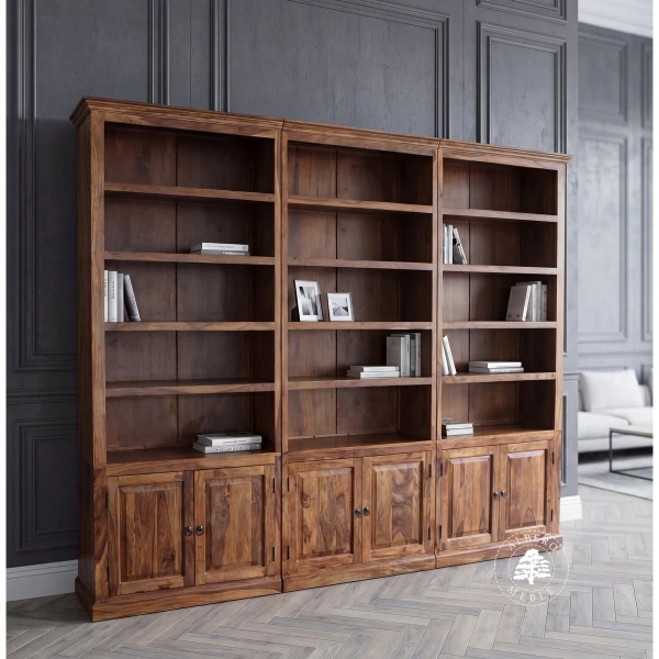 Klasyczna Biblioteka Drewniana na Wymiar