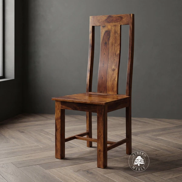 Nowoczesne Krzesło Drewniane CUBE – naturalne drewno