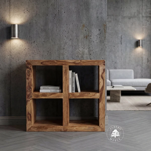 Niski regał otwarty kwadratowy czwórka Modern Cube